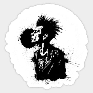 "Rebel Yell" - Punk Rock Explosion Tee Design Sticker